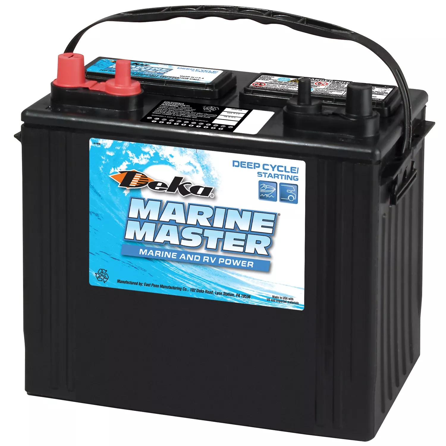 Marine Master 12-volt 550 Cca Deep Cycle/starting Battery, Left Front Positive Terminal