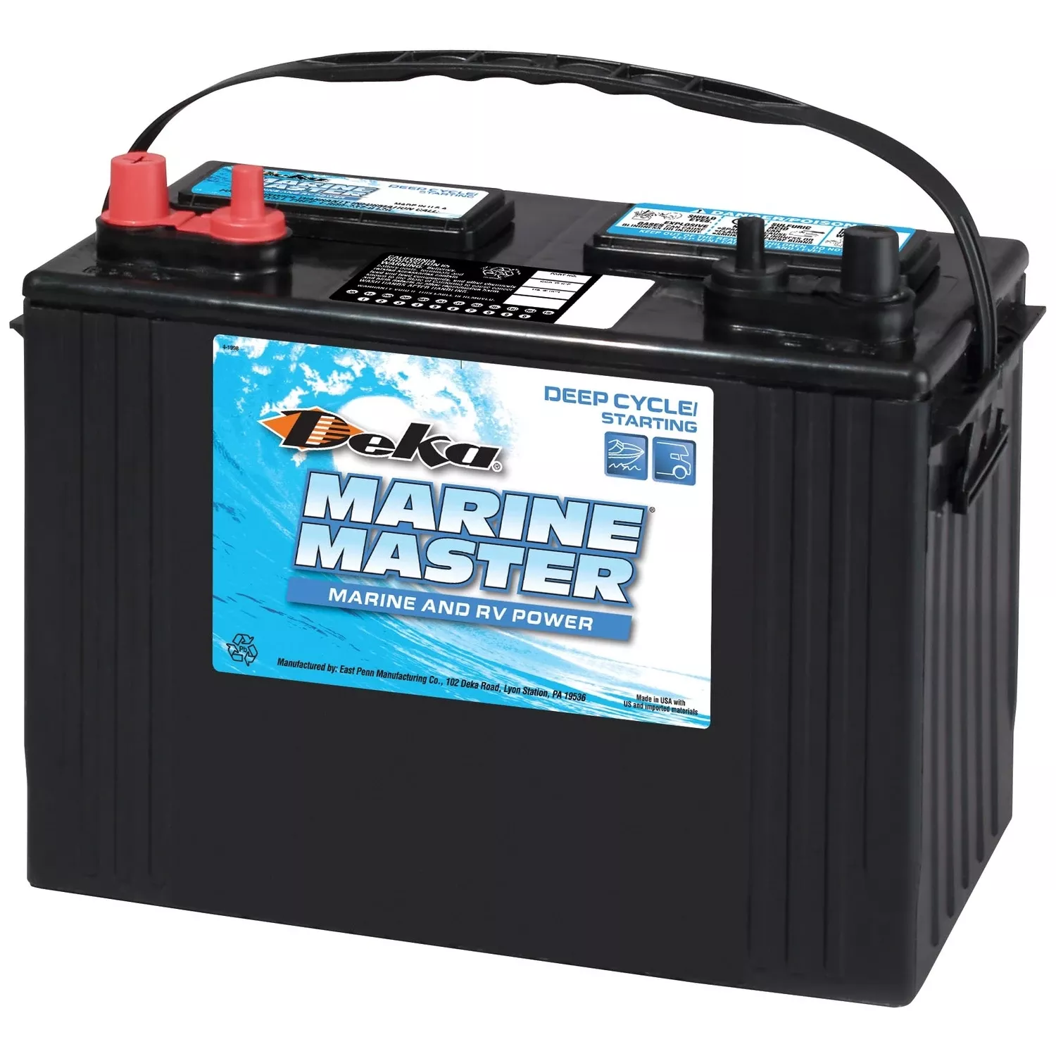Marine Master 12-volt 600 Cca Deep Cycle/starting Battery, Left Front Positive Terminal