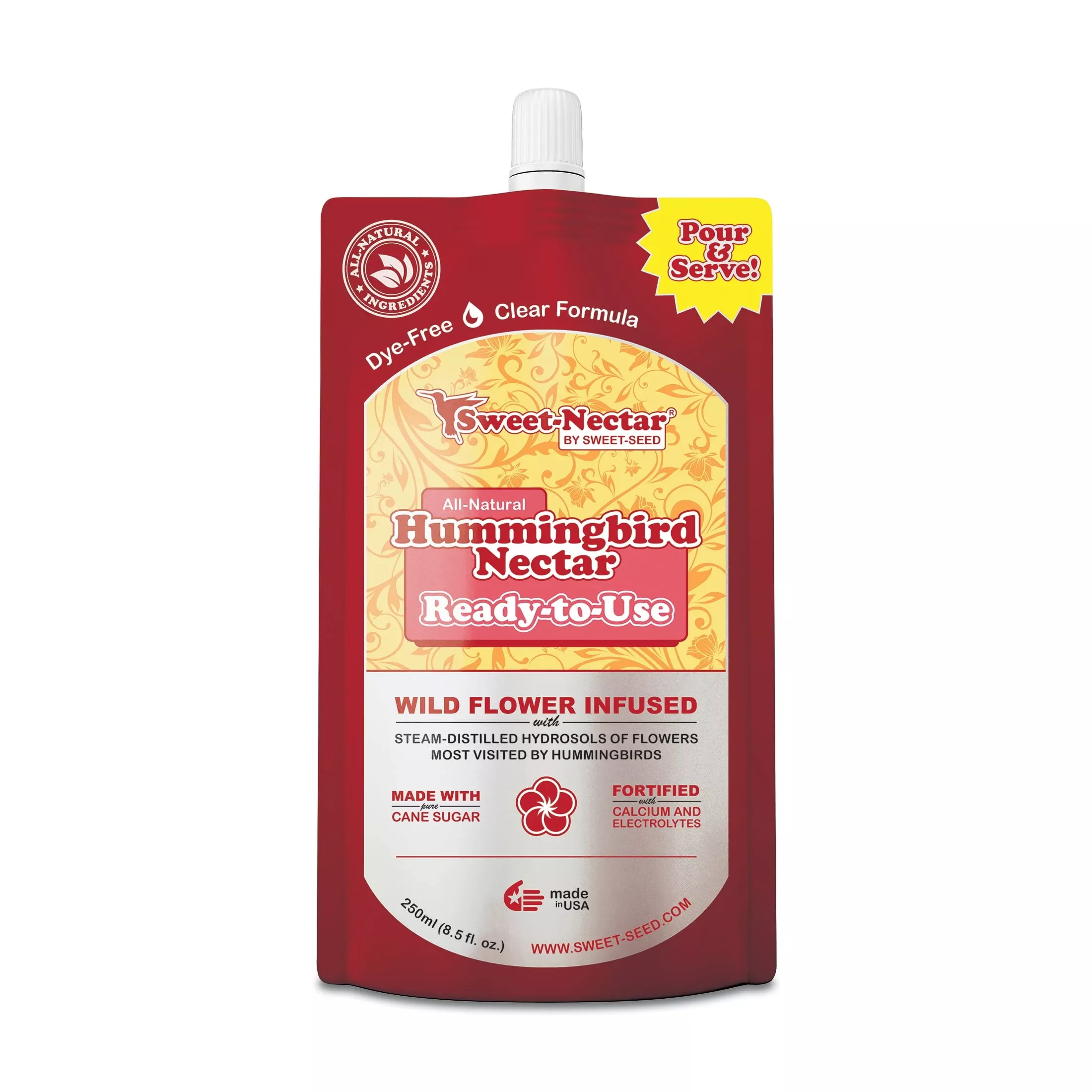 Sweet-nectar Hummingbird Sucrose Nectar 8.5 Oz Ready-to-use