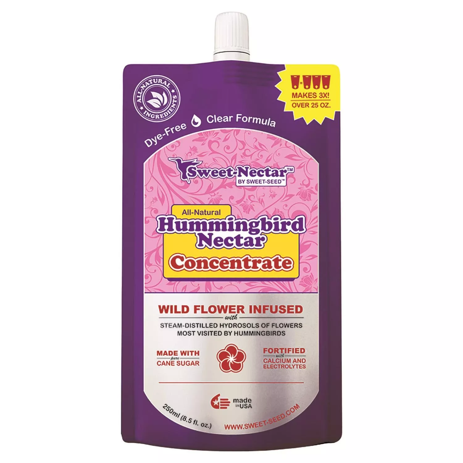 Sweet-nectar Hummingbird Sucrose Nectar Concentrate 8.5 Oz Eco-friendly Packaging